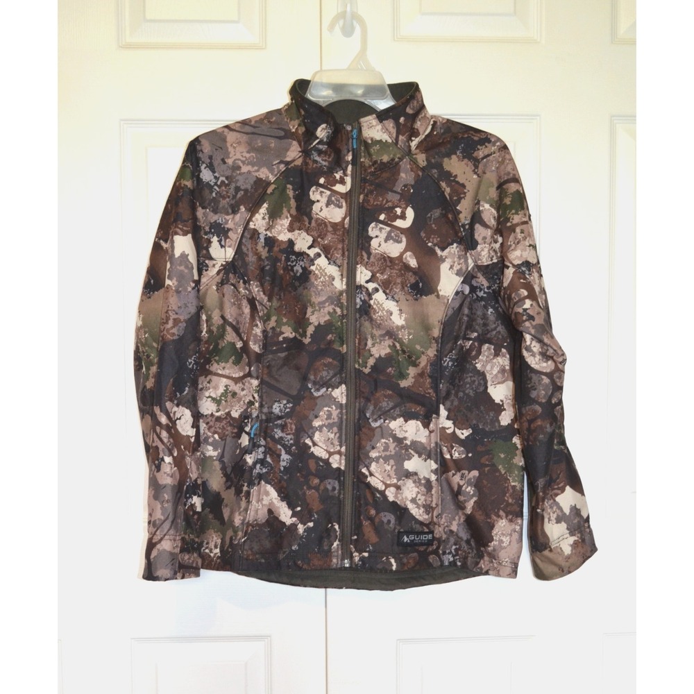 Guide Series Women's L Softshell Mid-weight Jacket Veil Camo Hunting Full Zip - Picture 5 of 16